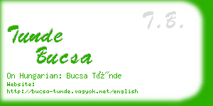 tunde bucsa business card